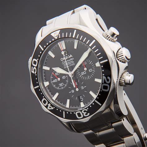 omega seamaster chronograph automatic|Omega Seamaster chronograph white face.